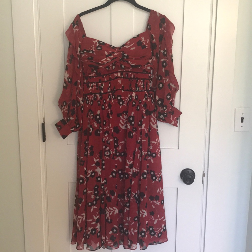 Self-Portrait off shoulder midi dress